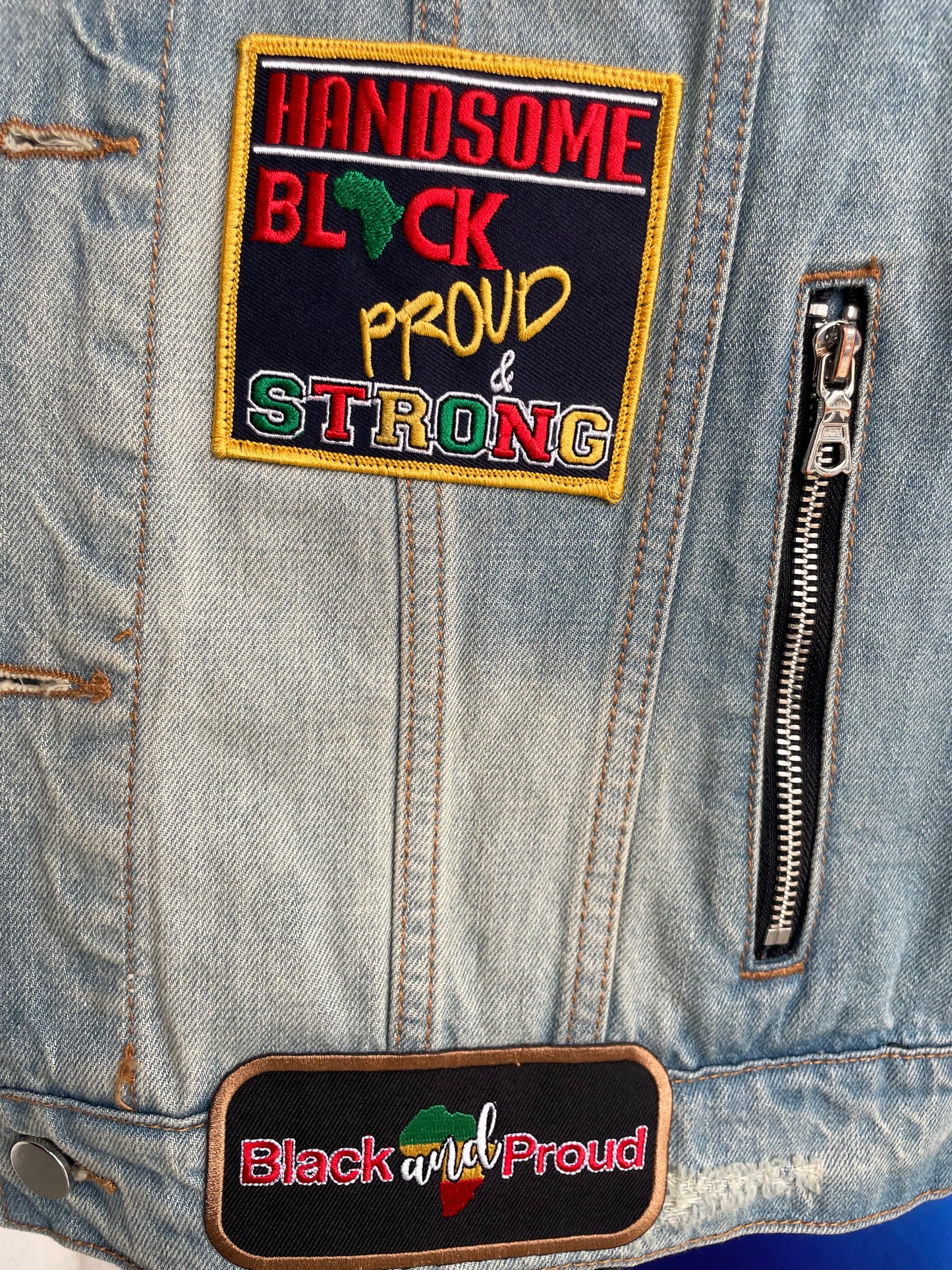 Black King & Lion Denim Coat