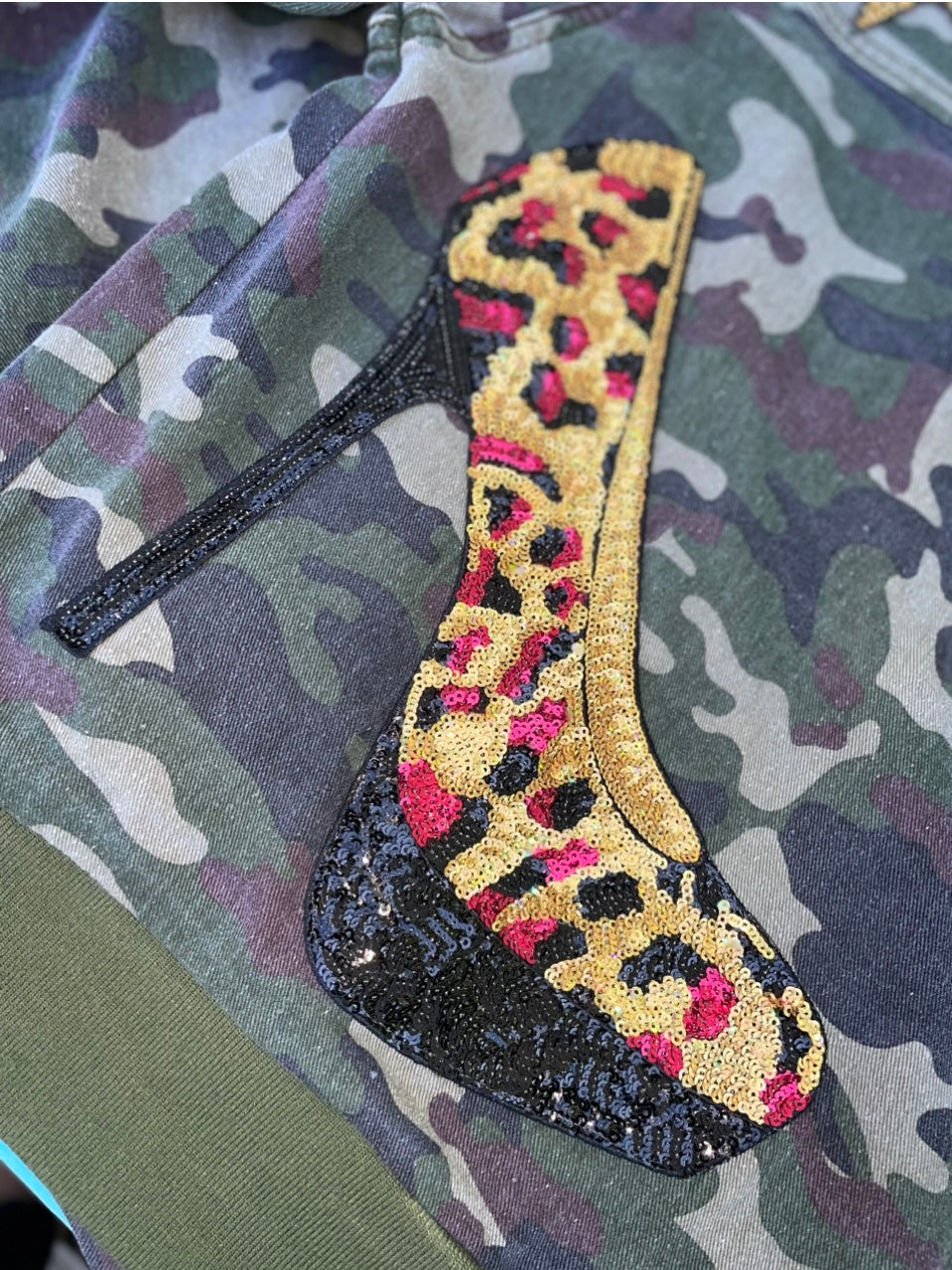 Camo Cheetah Heel