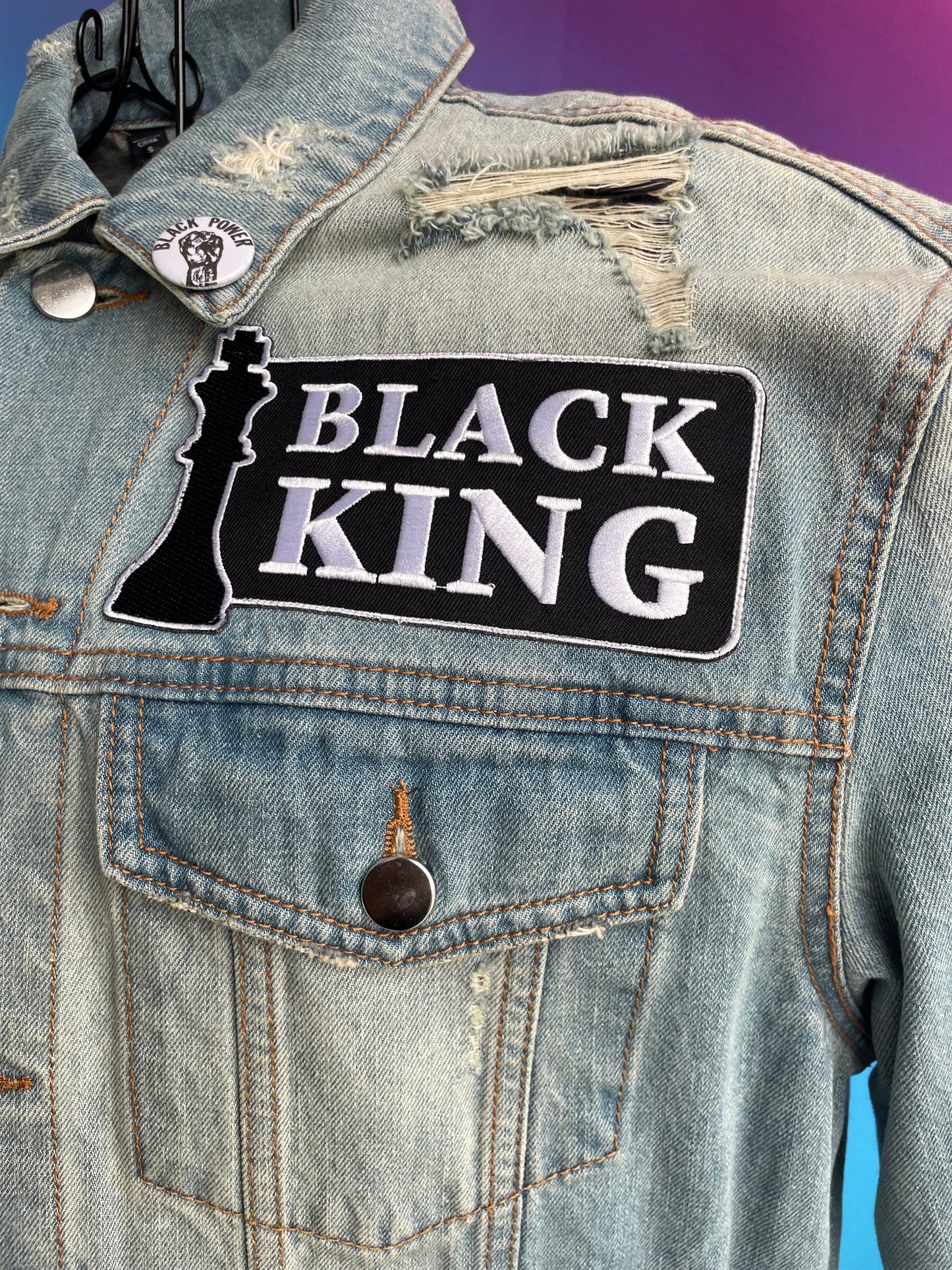 Black King & Lion Denim Coat