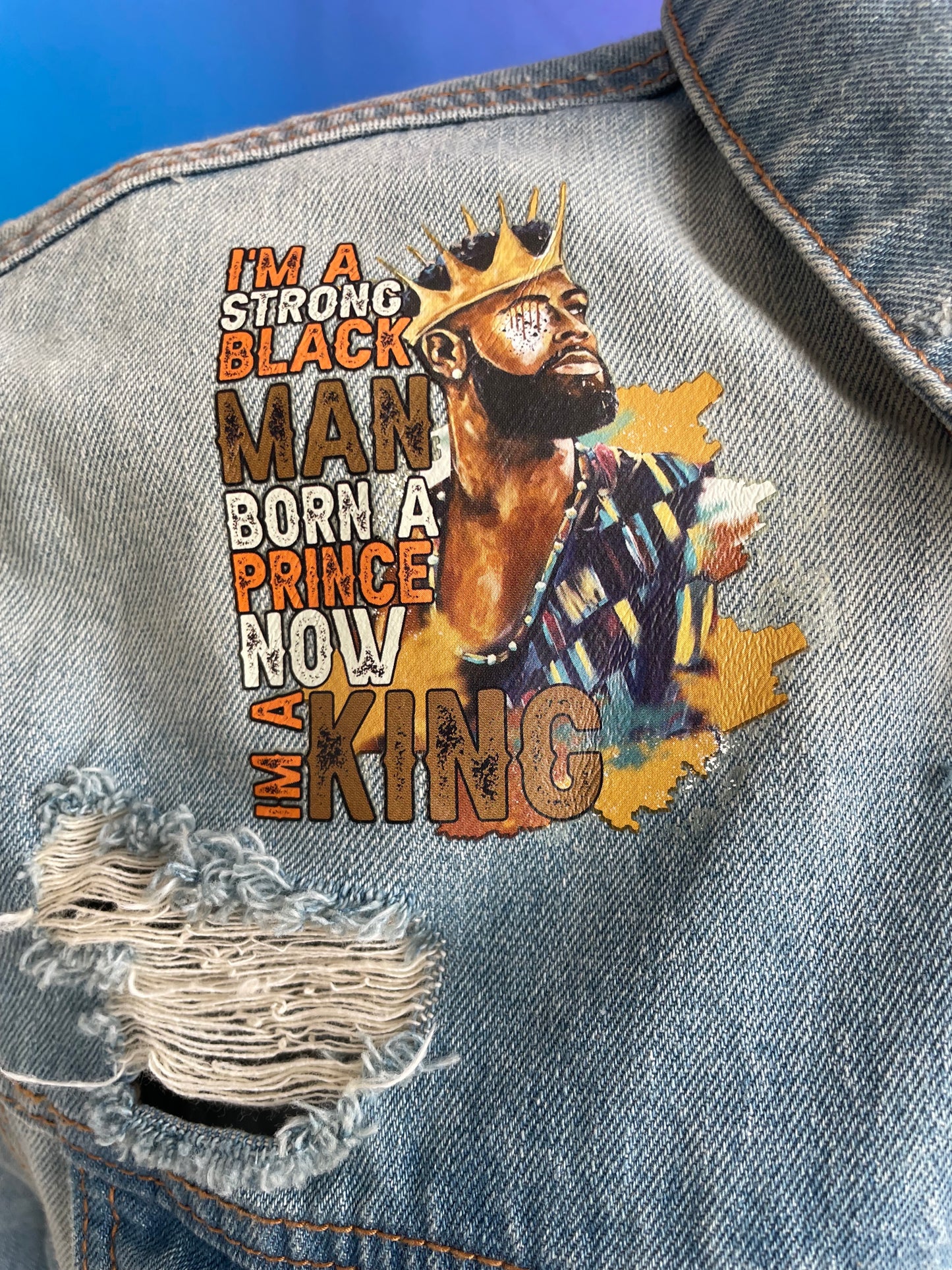 Black King & Lion Denim Coat