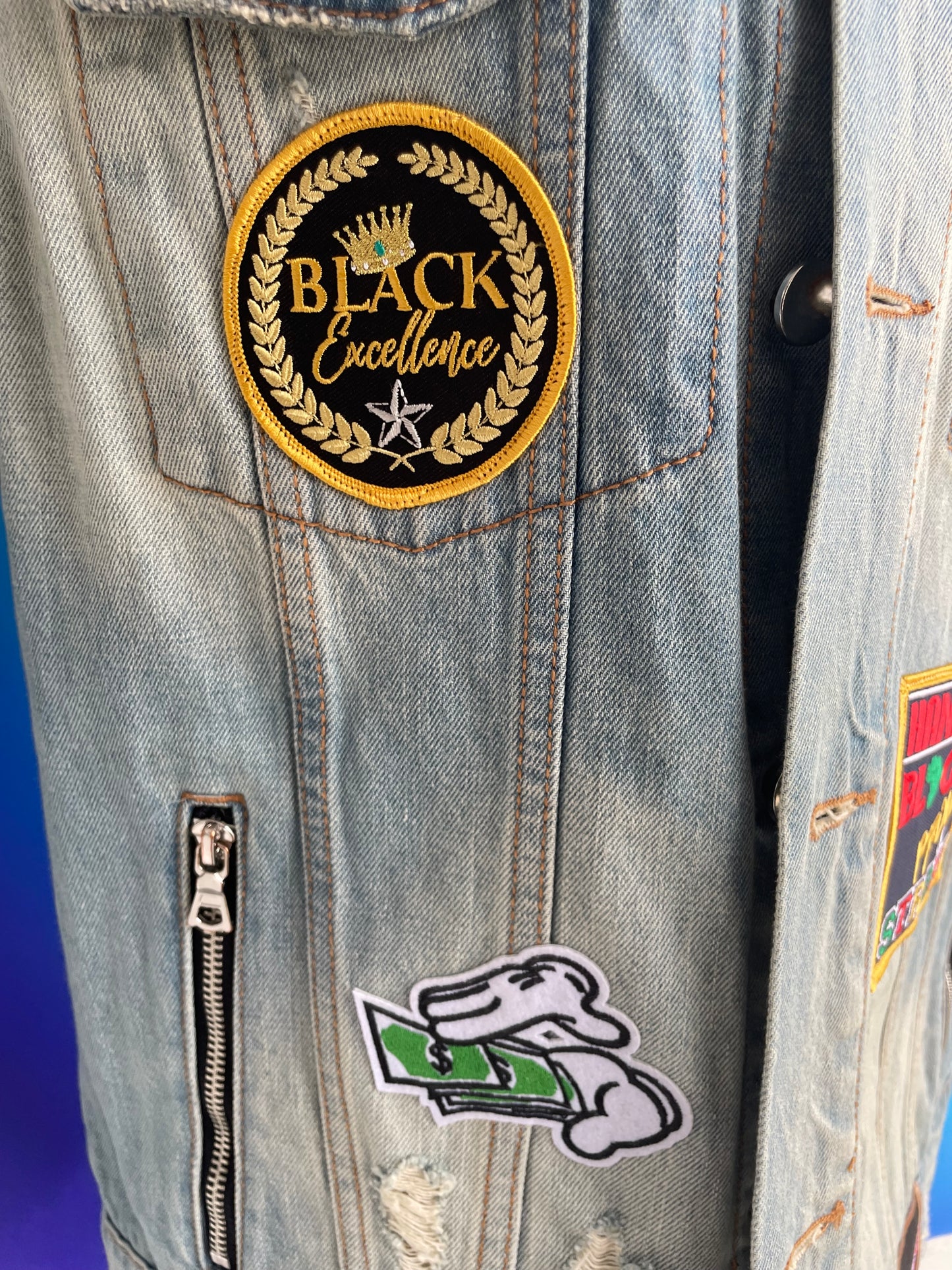 Black King & Lion Denim Coat