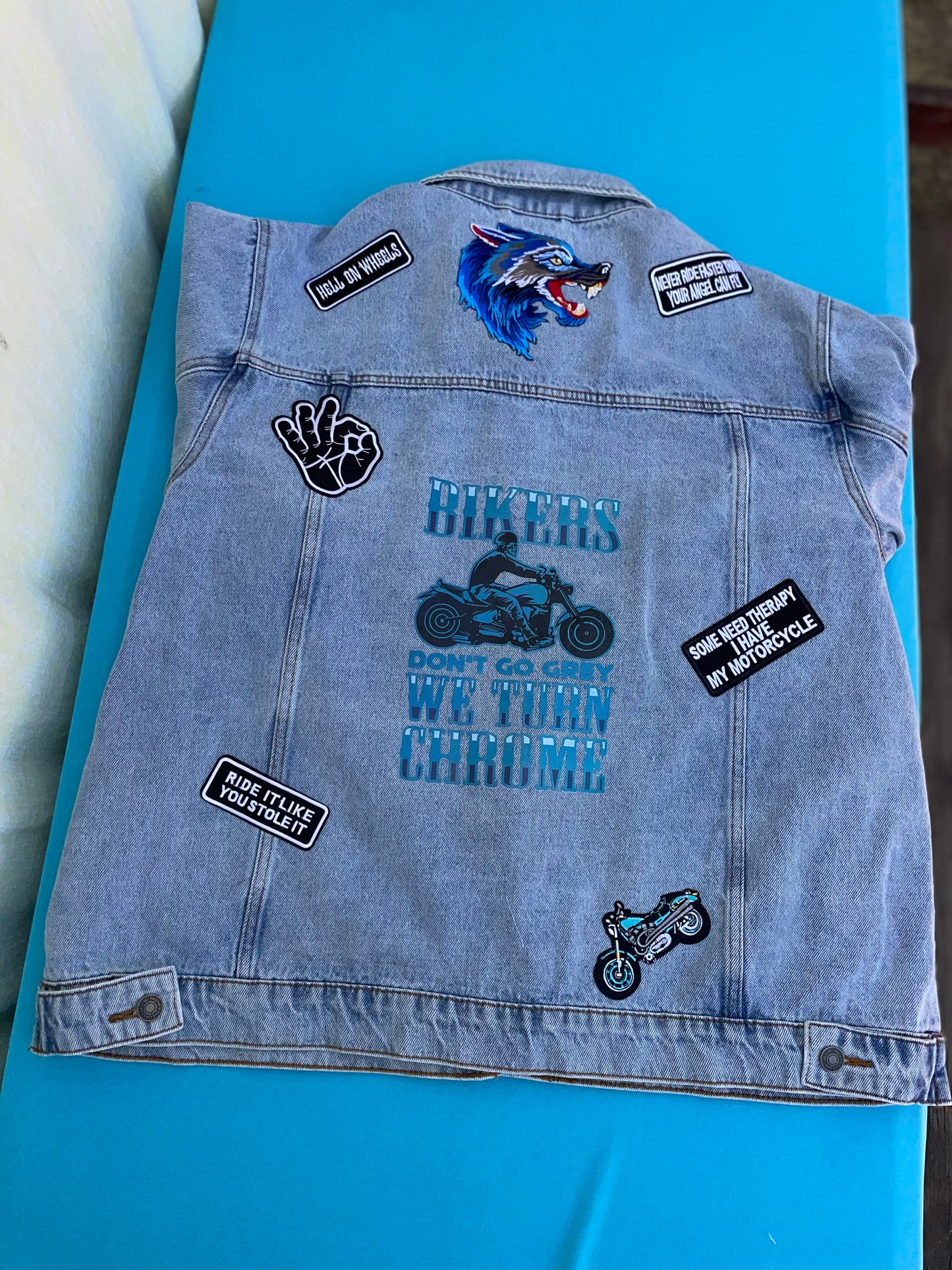 Bikers Don’t Do Grey Jean Jacket