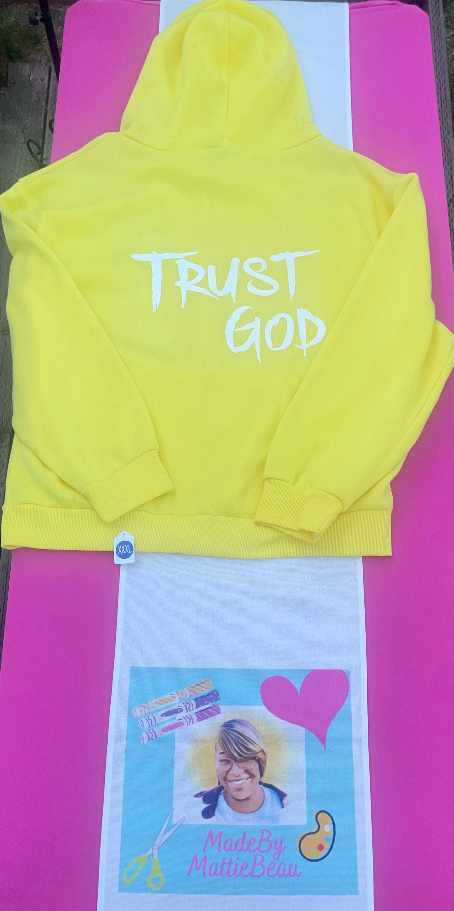 Trust God Yellow Hoodie