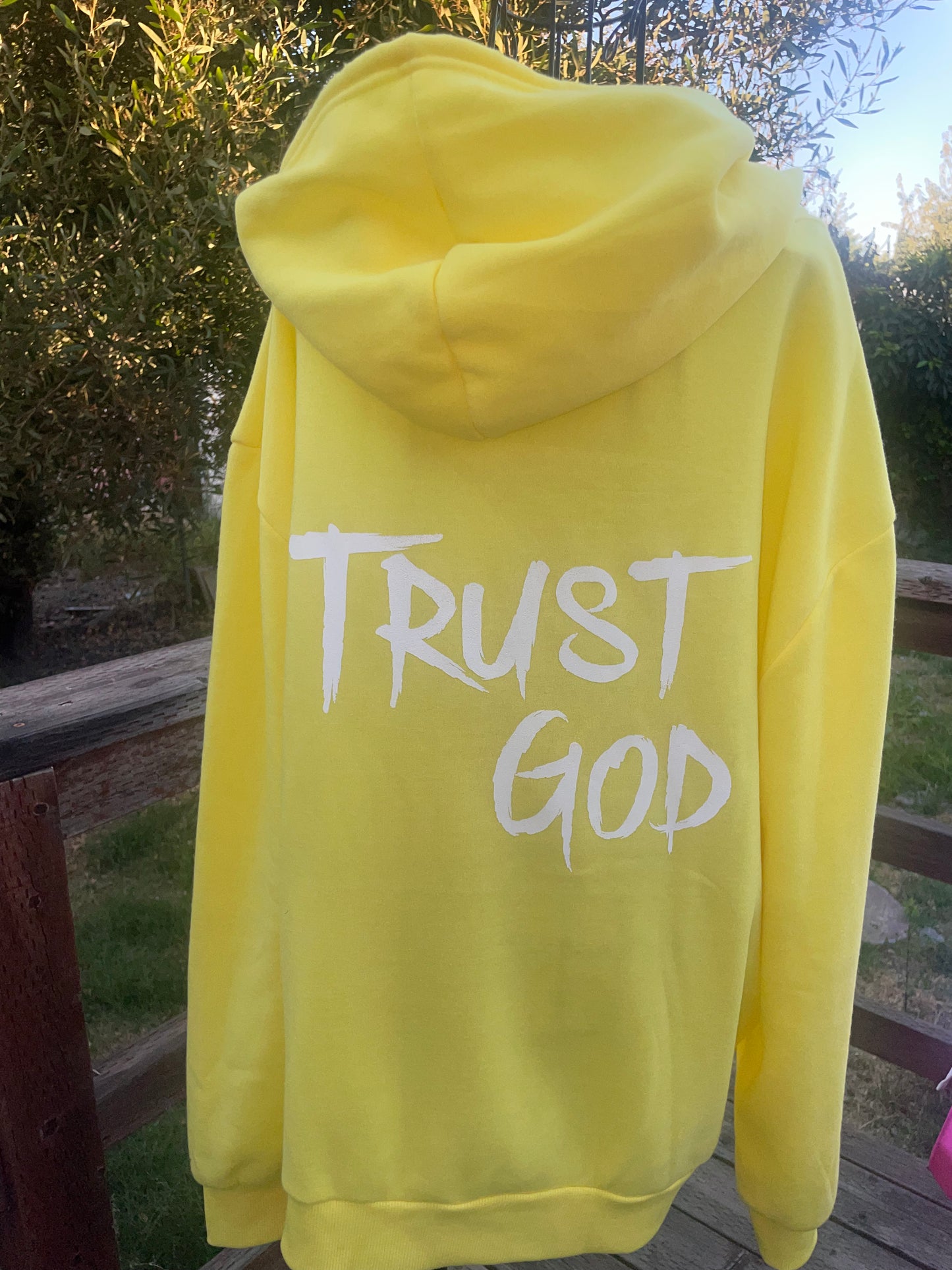 Trust God Yellow Hoodie