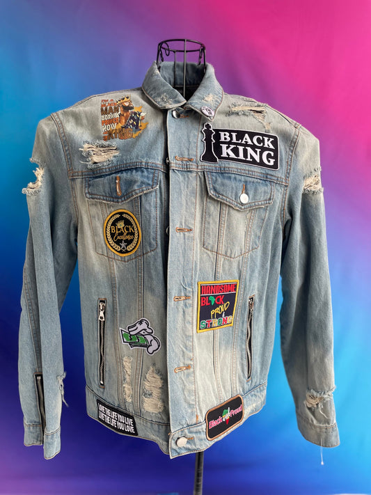 Black King & Lion Denim Coat