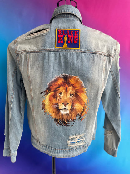 Black King & Lion Denim Coat