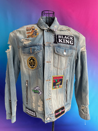 Black King & Lion Denim Coat