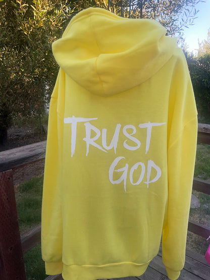 Trust God Yellow Hoodie